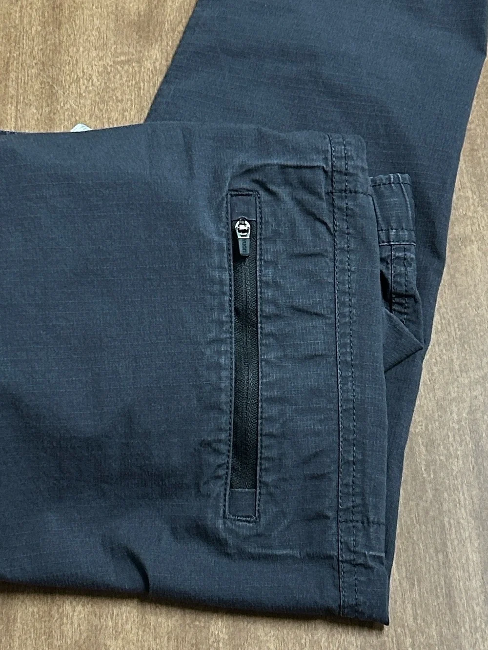 Vuori Women Ripstop Pants Dk Gray Canvas Drawstring Tapered VW401 Stretch Sz M U